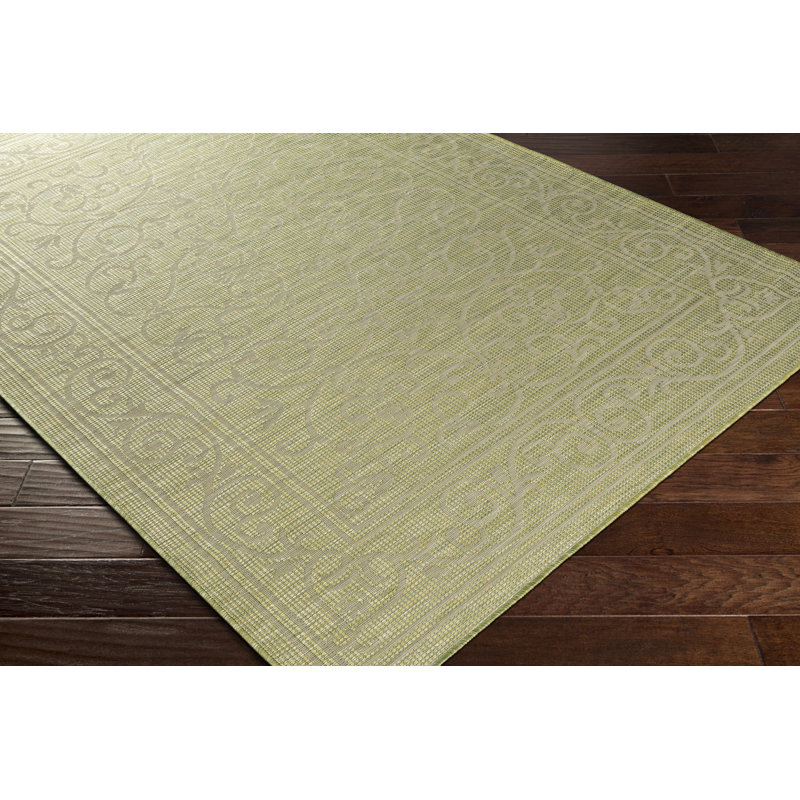 Tapis oriental intérieur / extérieur Hadrian, Rectangle 2 pi 7 po x 4 pi