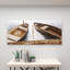 Toile, voilier, bateau, art mural brun