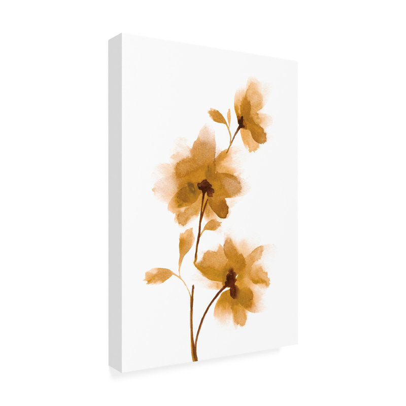 Art mural sur toile «bolivette St. Amant Golden Blooms II», H 47 po x l 30 po