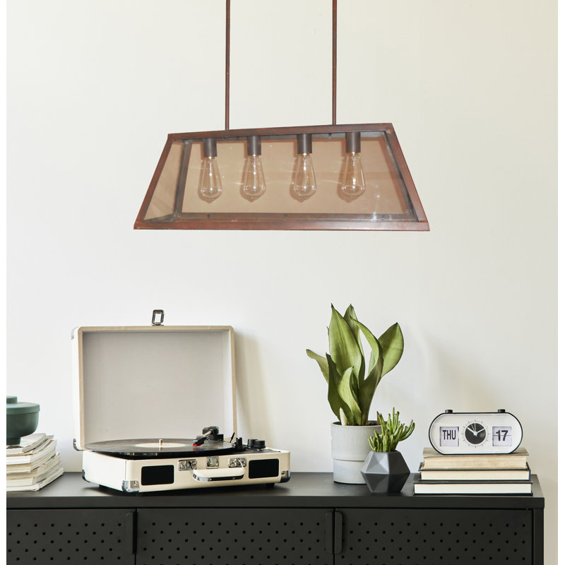 Maguelonne 4 - Light Dimmable Kitchen Island Square / Rectangle Chandelier