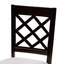 Ensemble de salle à manger 5 pièces Damijan en tissu gris et bois brun foncé, H 37,4 po x l 18,1 po x P 20,3 po