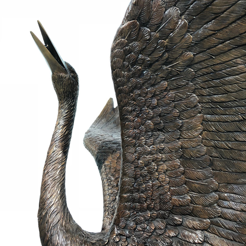 Bronze Flapping Heron Fountain
