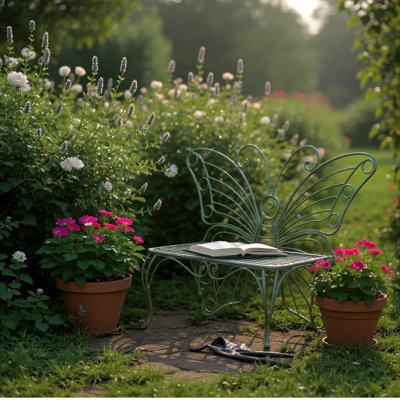Butterfly Metal Garden Bench