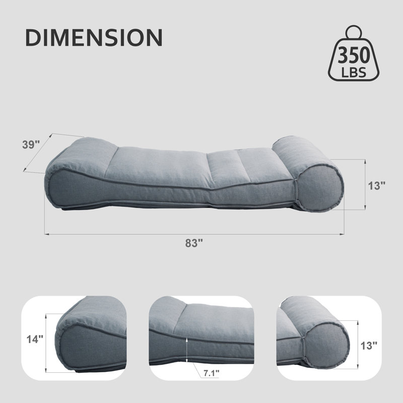 Outdoor Olefin Chaise Lounge, Deep Gray