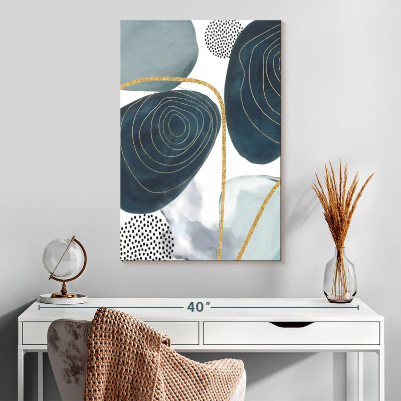 Avery Shapley Blue V, 30" H x 20" W
