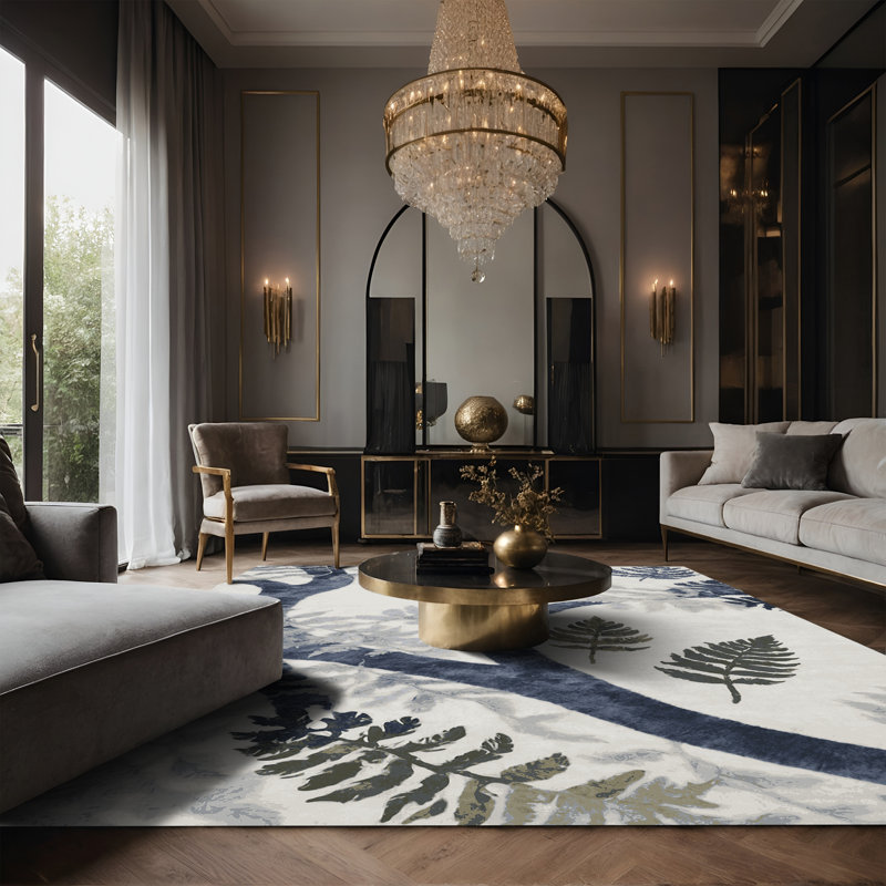 Tapis gris soyeux et moelleux, Rectangle 2 pi x 3 pi