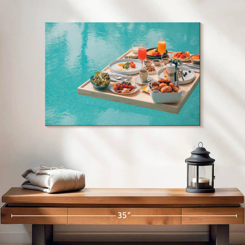Floating Pool Breakfast, 16" H x 24" W