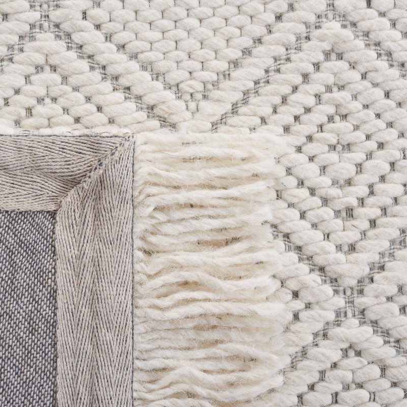 Abianna Hand Woven Wool And Cotton Geometric Rug, Runner 2'3" x 8'