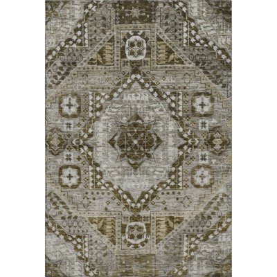 Premium Machine Washable Mayfield AMF1924 Diamond Rug