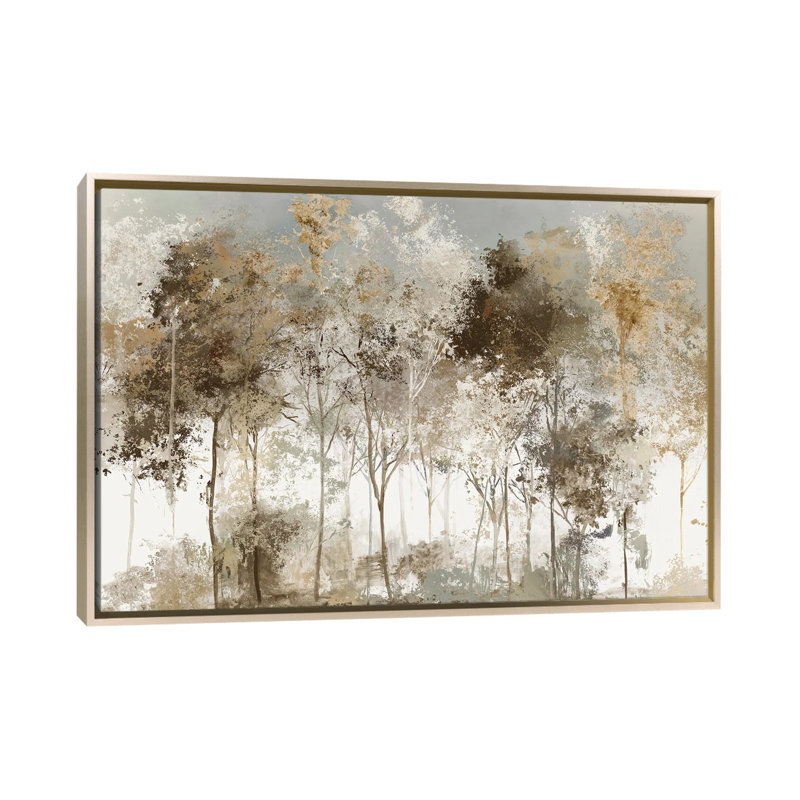 Forêt noire - reproduction d'art murale - toile encadrée, 32 po x 48 po, Toile avec cadre, Champagne