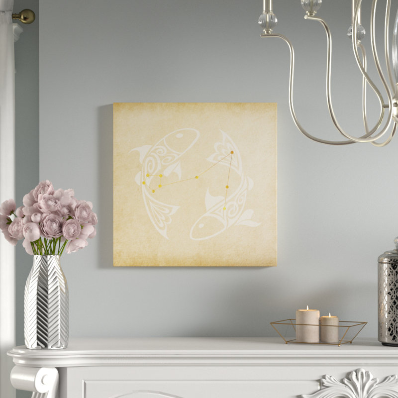«Imaginative Fish with Constellation» par 5by5collective - impression sur toile tendue, H 18 po x l 18 po x P 1,5 po