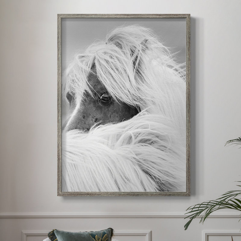 «Island Pony II», reproduction encadrée - bois massif, H 11 po x l 9 po