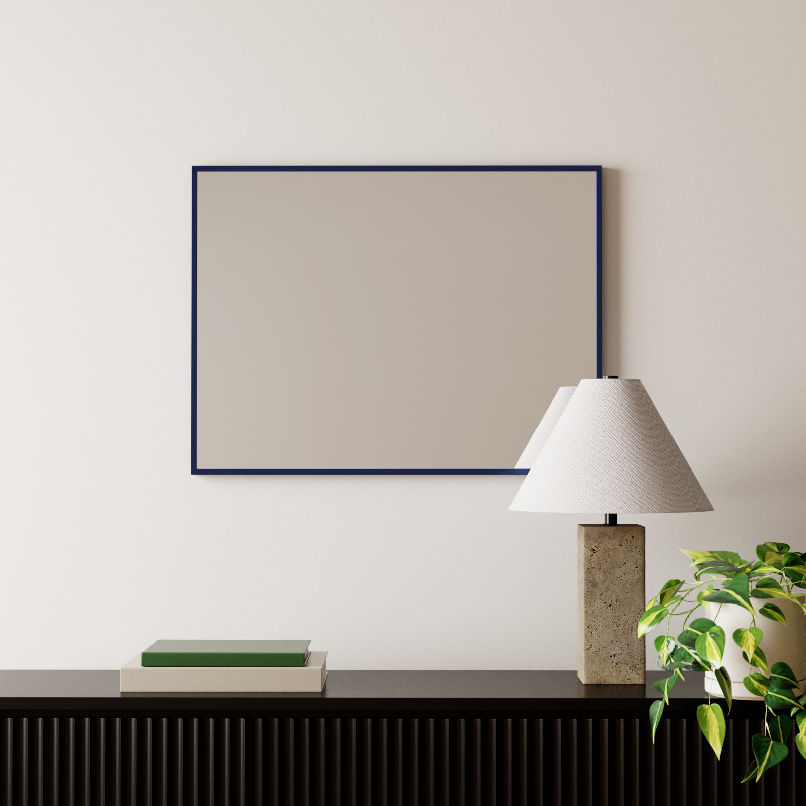 Sabine Accent Mirror, 32" x 24", Blue