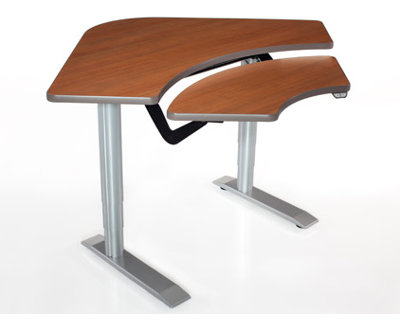 Armstrong Trapezoid Height Adjustable 59'' L Training Table with Modesty Panel