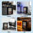 IUDommy 17.8'' W 150-Can Beverage Refrigerator, Freestanding Beverage Cooler with Glass Door, Digital Temperature Control, Black-125506874