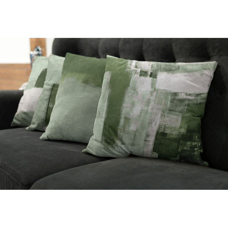 Reversible Pillow Cover, 16" H x 16" W, Peacock Green Coconut