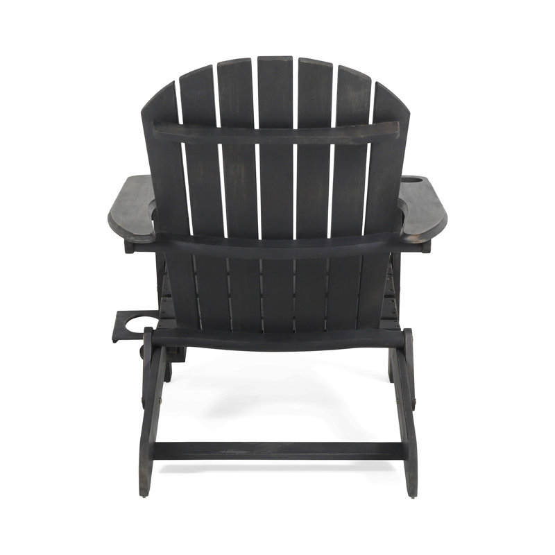 BELLWOOD ADIRONDACK CHAIR WEATHER RESISTANT CHAIR FOR OUTDOOR POOL GARDEN, Dark Gray
