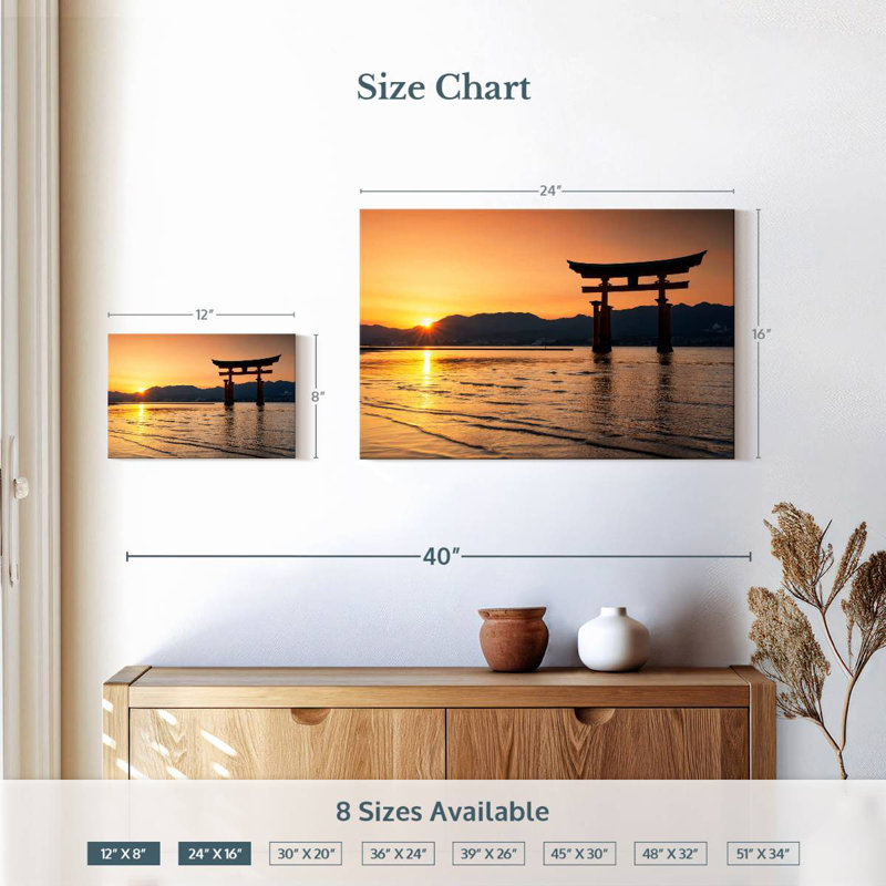 Keesha Miyajima Torii Sunset II, 16" H x 24" W