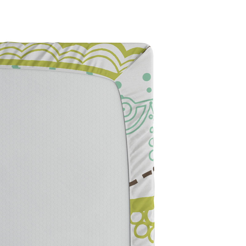 Microfiber Geometric Fitted Sheet, Twin XL Fitted Sheet