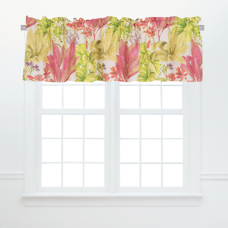 Moana Tropical Botanical Cotton Valance Set of 2