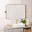 Modern Tilting Bathroom Vanity Wall Mirror | Stainless Steel Pivot Frame-304340584-306208176