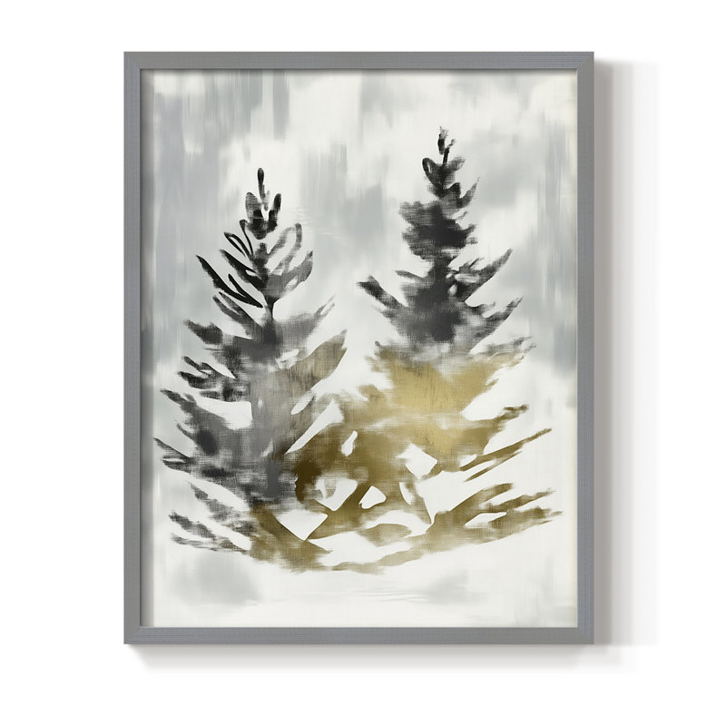 Reproduction encadrée - bois massif, Gris, H 30 po x l 24 po