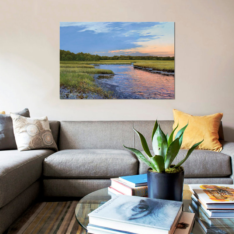 «Evening Downs», reproduction de photo sur toile, H 40 po x l 60 po x P 1,5 po, Toile tendue, Pas de tapis