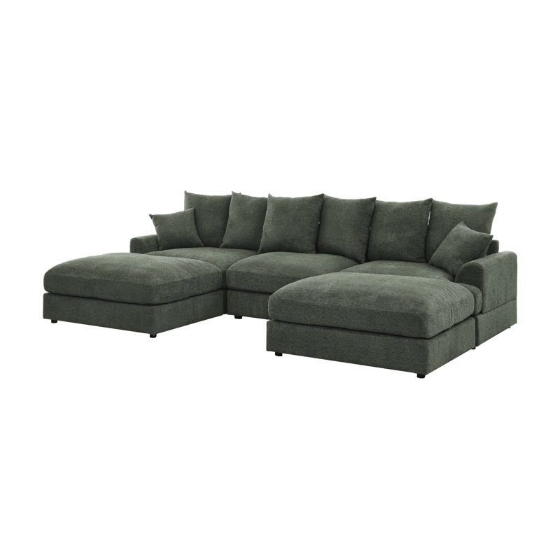 Arden Cloud Modular Sectional, Green