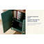 Bibliothèque moderne en bois arqué avec tablettes réglables et portes doubles-7218039