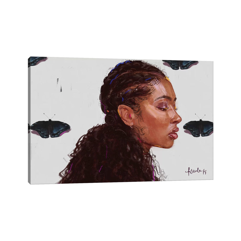 Black Butterfy by Adekunle Adeleke - Wrapped Canvas Print, 20.32 cm H x 30.48 cm W