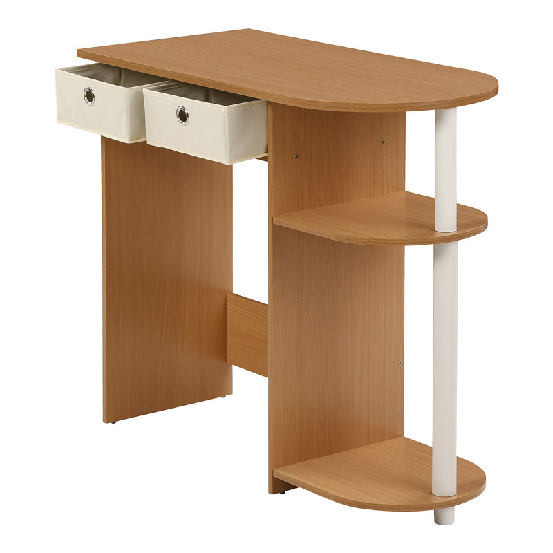 Julia Peninsula Home Laptop Notebook Computer Desk/Table, Steam Beech