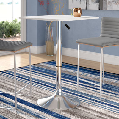 Anassi Square Metal Base Adjustable Dining Table