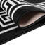 Greek-Key Black White Non-Slip Polypropylene Area Rug — Washable Door Mat & Hallway Runner for Living Room, Kitchen & Bedroom-2052517985