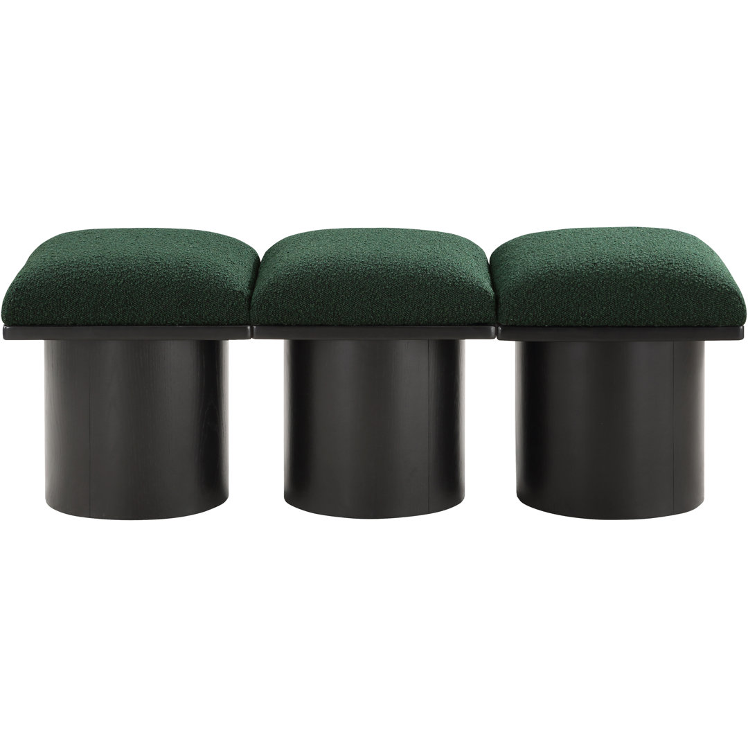 Husnan Boucle Upholstered Bench Wrought Studio™ Fabric 