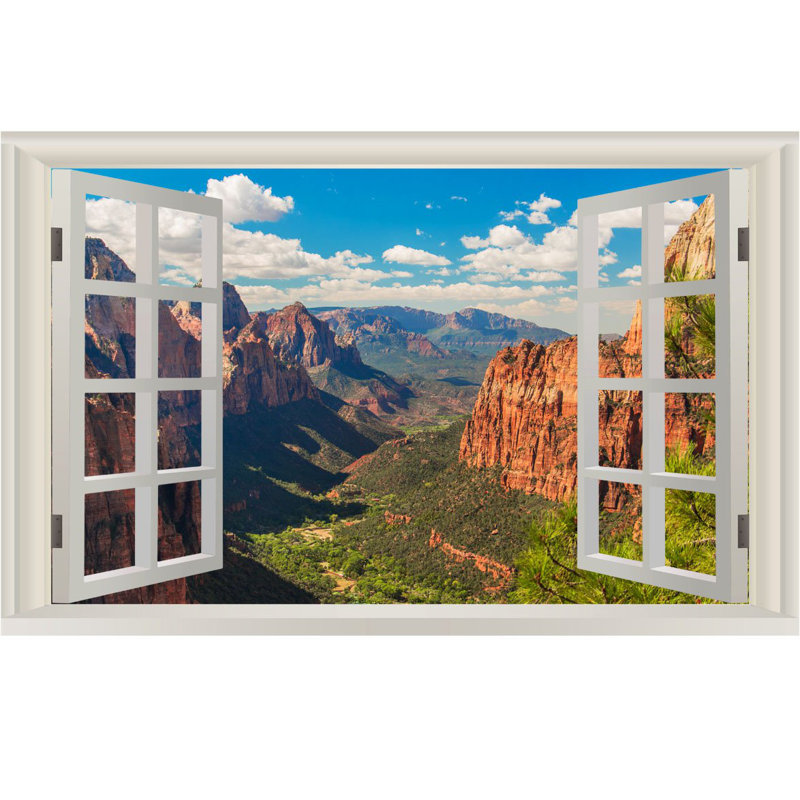 Adhésif mural 3D Zion National Park, H 36 po x l 54 po