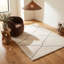 Tapis d'intérieur / à treillis blanc / gris 7 pi x 10 pi (6 pi 7 po x 9 pi 6 po) Branch Branch Linea - tapis contemporain, à poils longs et résistant aux taches-946468650