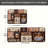 Coffee Patchwork Print Kitchen Mats for Kitchen & Coffee Bar, Multicolor Brown 2 Pack