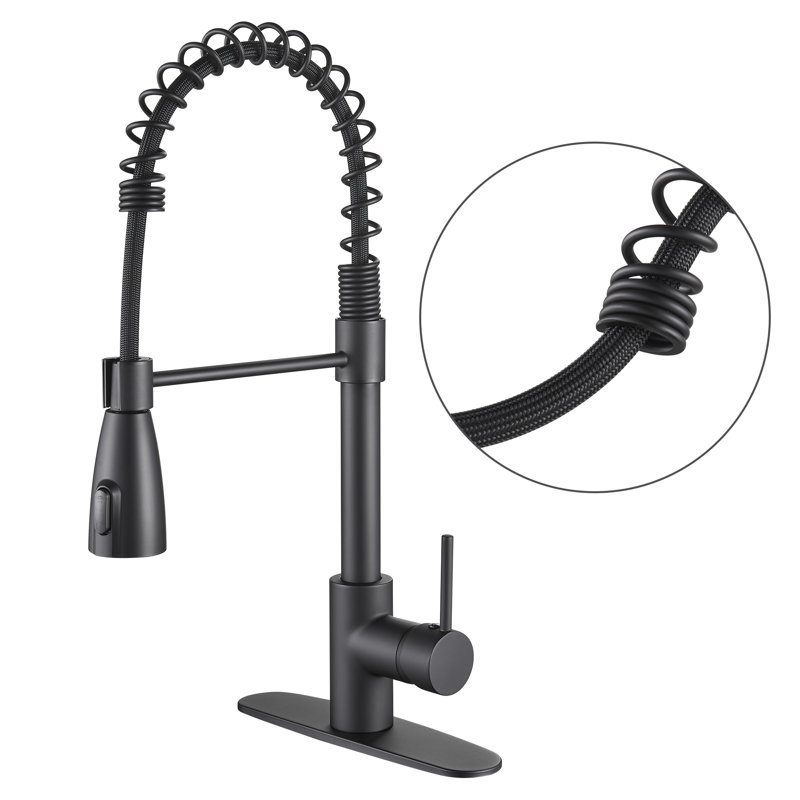 Uptap Pull Down Touchless Kitchen Faucet, Matte Black