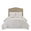 3 Piece Tufted Cotton Chenille Palm Comforter Set Off-White King/Cal King