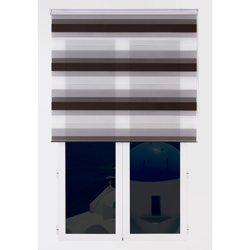 Semi Sheer Zebra Shades, 175 cm L x 145 cm W, Grey