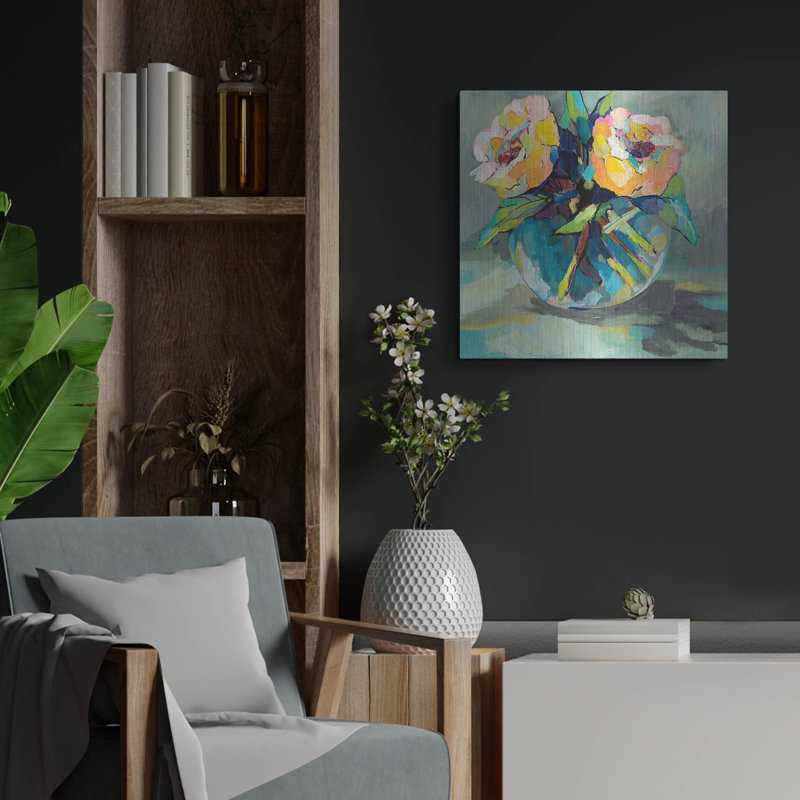 Art mural en métal «Twins» par Jeanette Vertentes, H 24 po x l 24 po