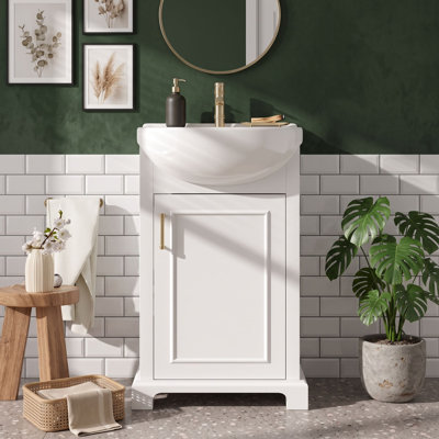 20-inch Bathroom Vanity with Sink, Shelf and Door