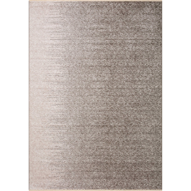 Vance Taupe and Ivory Abstract Polypropylene Area Rug