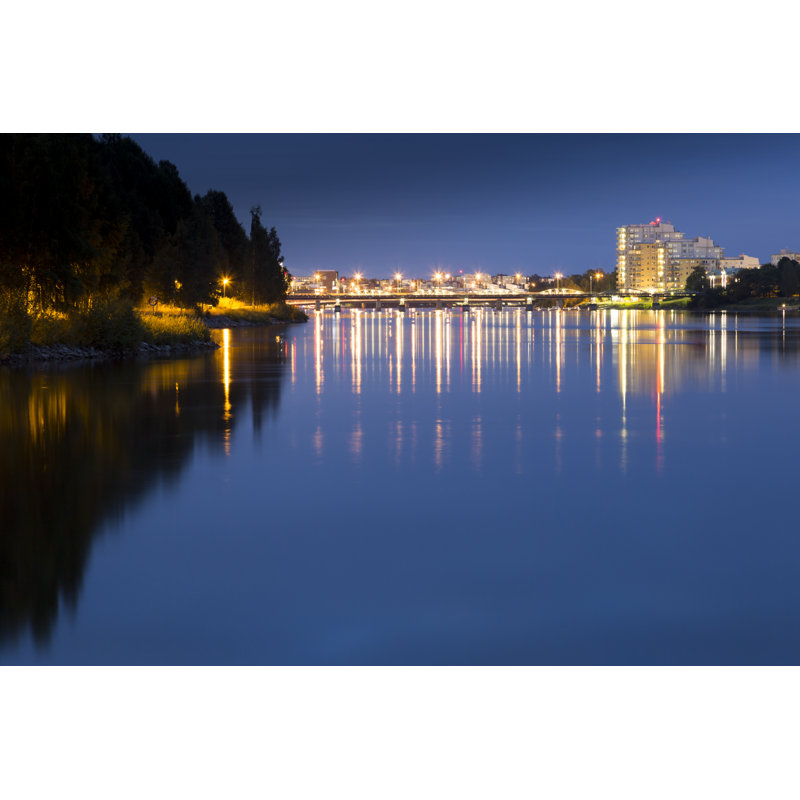 Sweden At Night by NiklasEmmoth - Wrapped Canvas Print, 30cm H x 46cm W