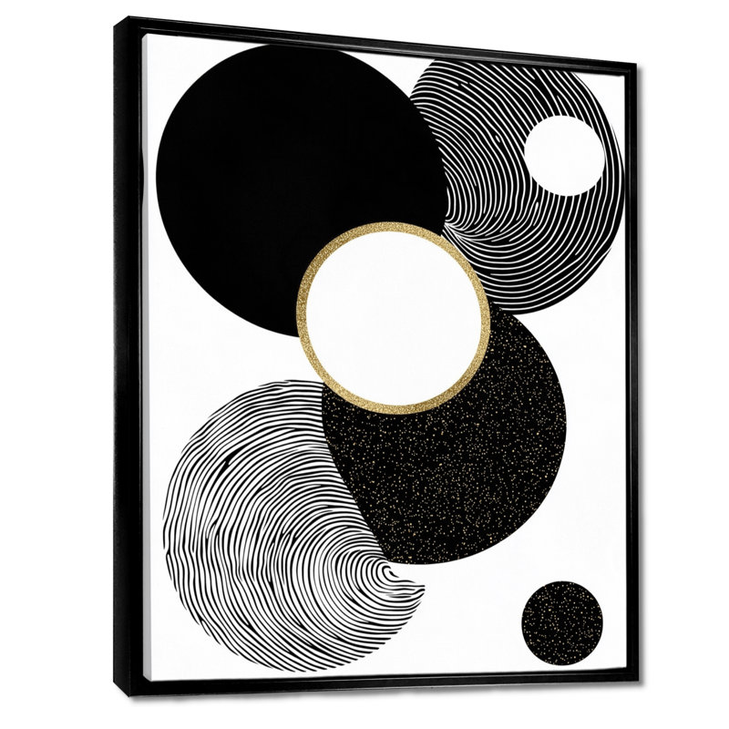 Coalmont - Abstract Wall Art Living Room, Noir, Reproduction encadrée sans passe-partout, H 20 po x l 12 po