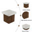 Table d'appoint carrée MGO [Plateau (blanc antique) + base (naturel)]