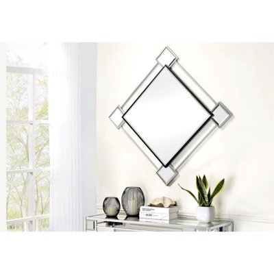 Miroir d'appoint Asbury avec miroir et finition chromée (assemblé)
