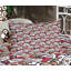 Drap-housse et coussin décoratif Ambesonne Christmas brun pâle blanc et rouge-106787002