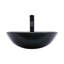Lavabo vasque circulaire en verre trempé 16,5 "x l 16,5" avec bonde escamotable et robinet de lavabo-119333246