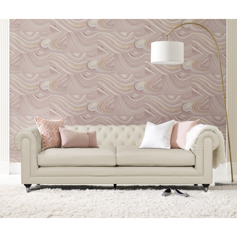Amery 91'' Faux Leather Sofa, Ivory Faux Leather